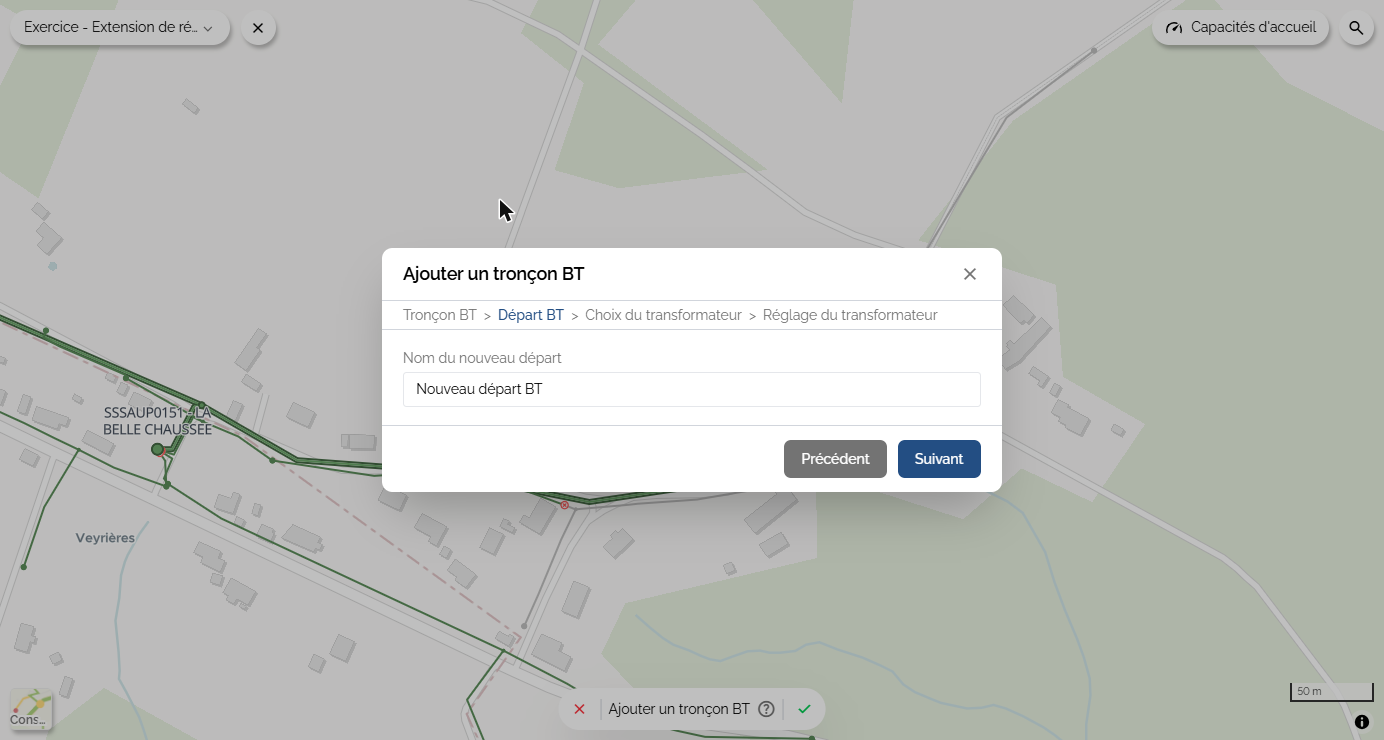 Création du nouveau départ BT