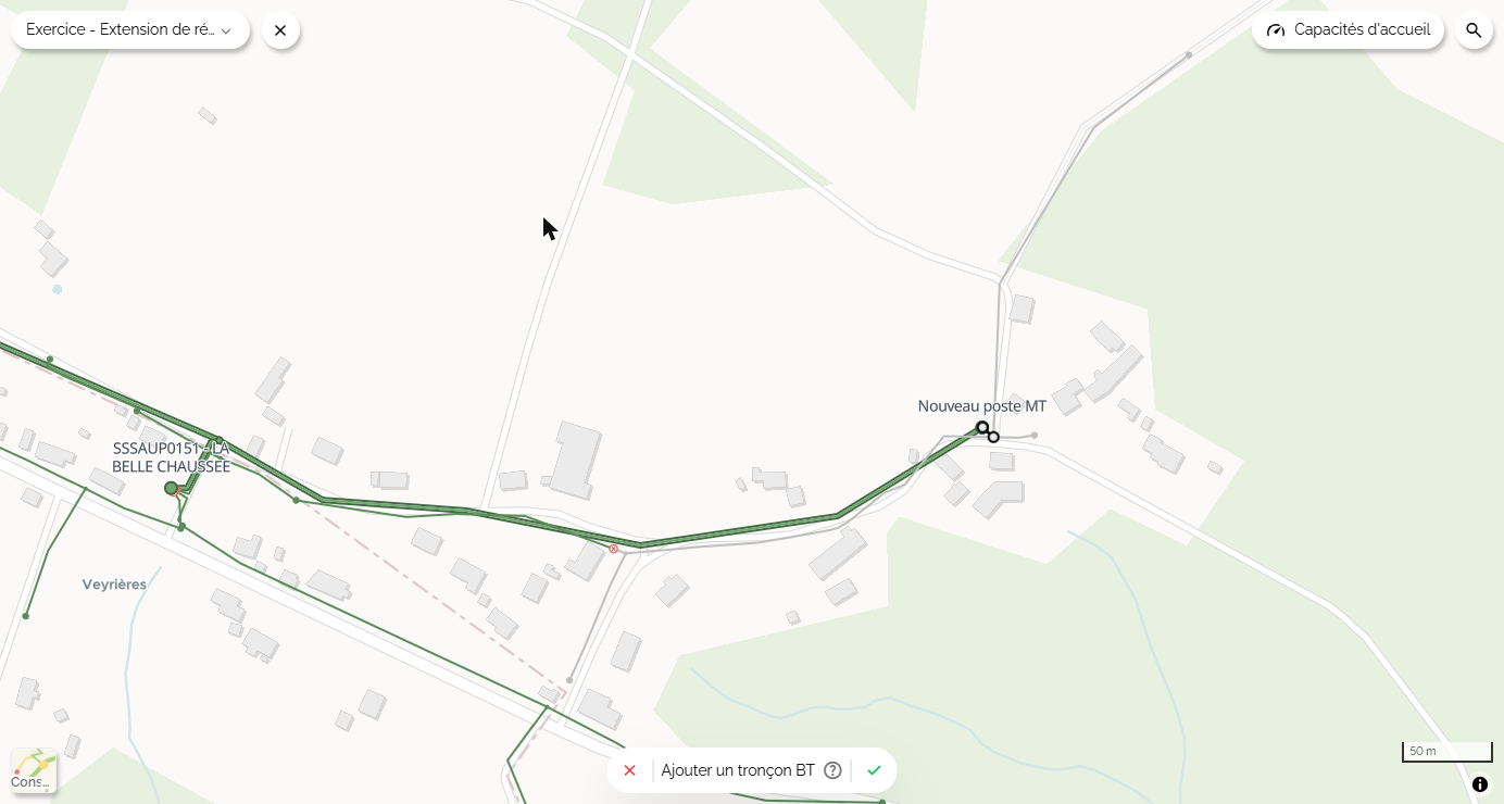 Portion réalimentée via le nouveau poste