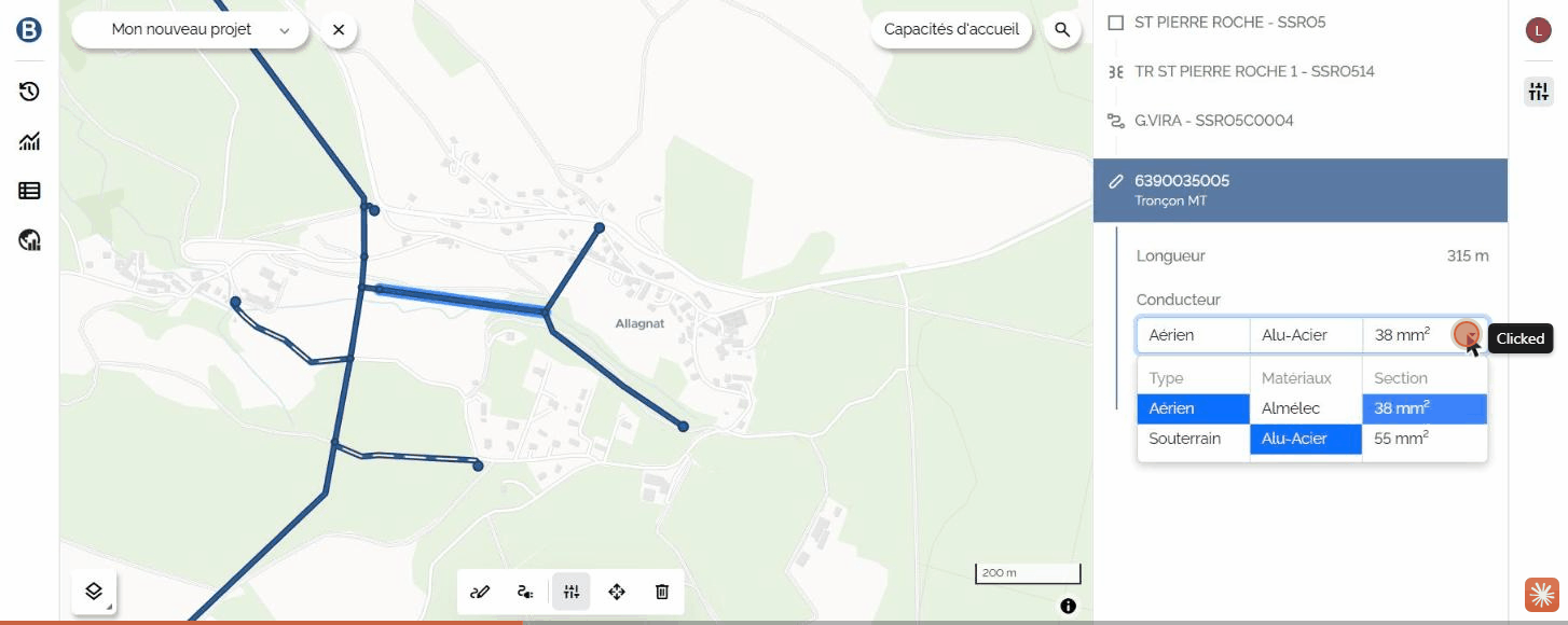 Renforcer un tronçon en augmentant la section du conducteur